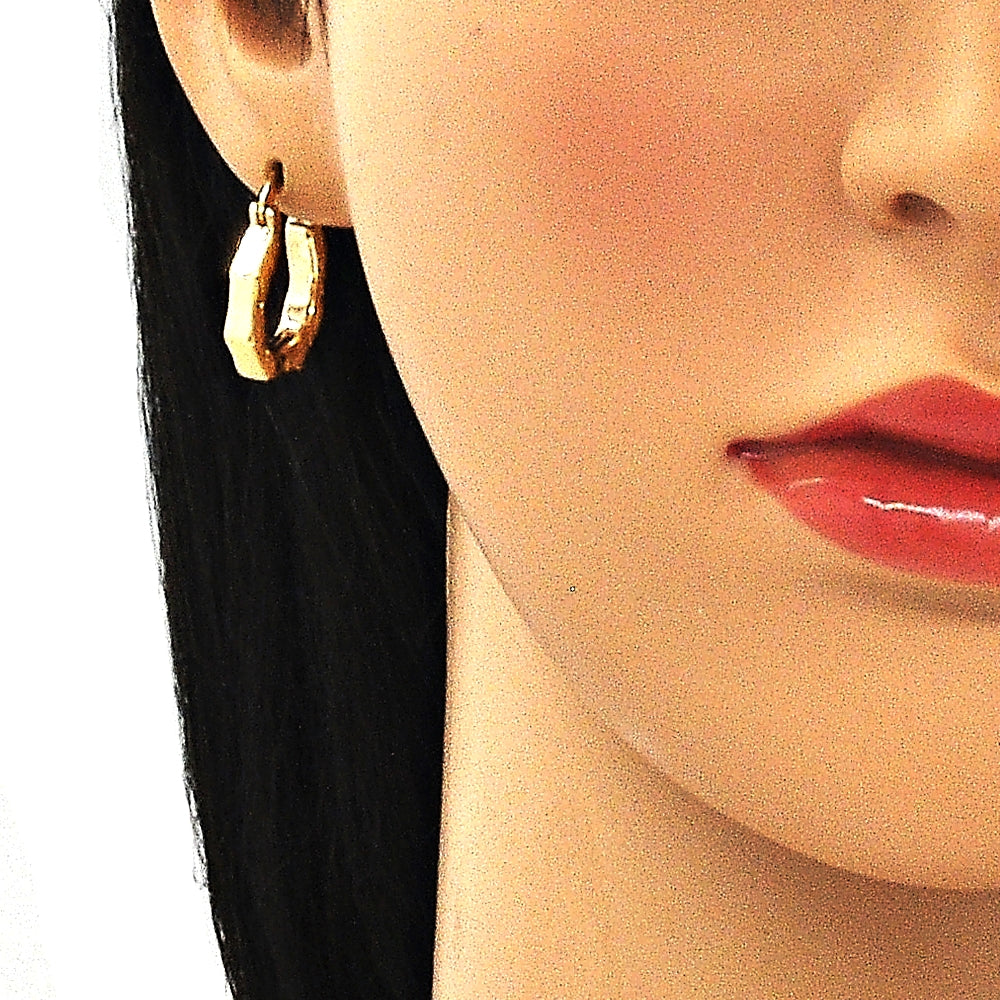 Oro Laminado Small Hoop, Gold Filled Style Polished, Golden Finish