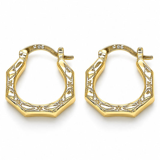 Oro Laminado Small Hoop, Gold Filled Style Polished, Golden Finish