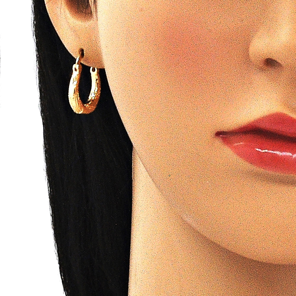 Oro Laminado Small Hoop, Gold Filled Style Polished, Golden Finish