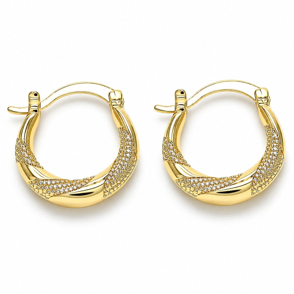 Oro Laminado Small Hoop, Gold Filled Style Polished, Golden Finish