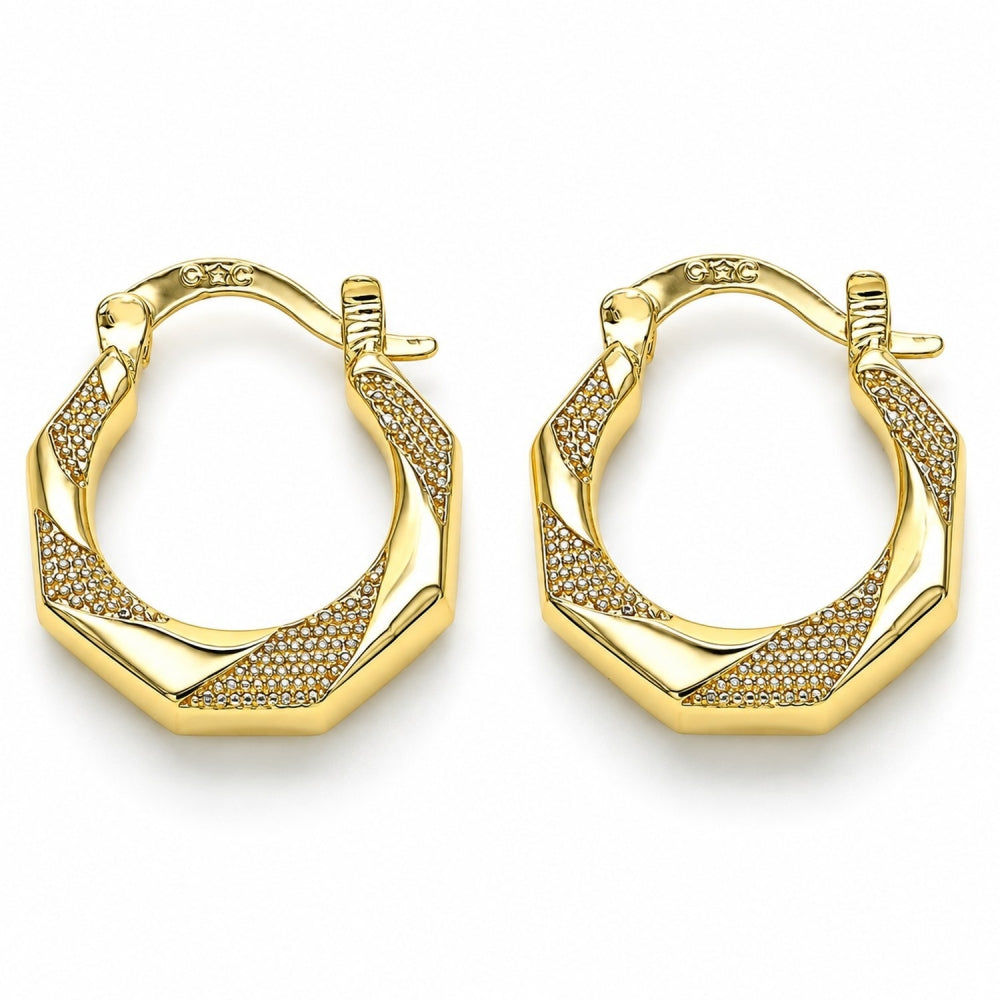 Oro Laminado Small Hoop, Gold Filled Style Polished, Golden Finish