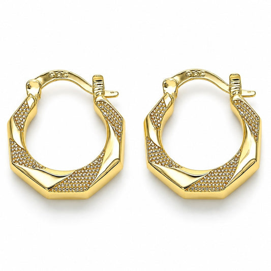 Oro Laminado Small Hoop, Gold Filled Style Polished, Golden Finish