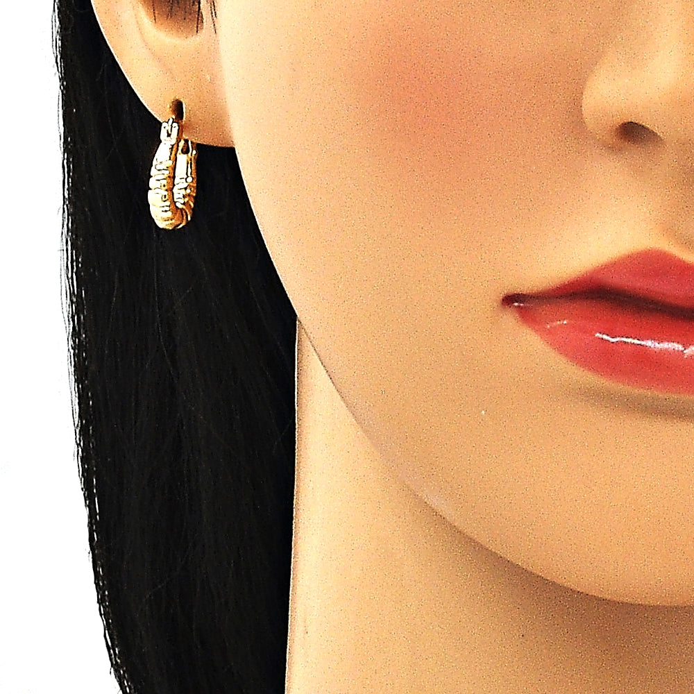 Oro Laminado Small Hoop, Gold Filled Style Polished, Golden Finish