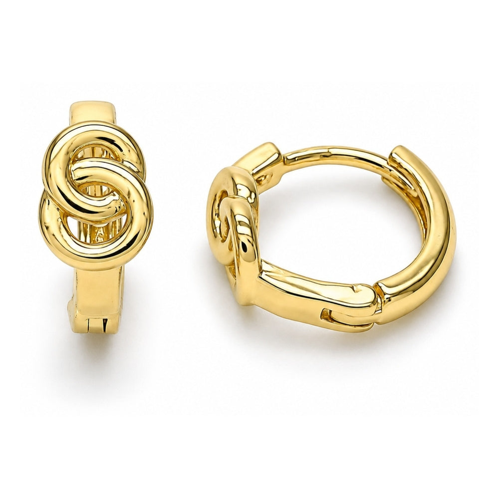 Oro Laminado Huggie Hoop, Gold Filled Style Polished, Golden Finish