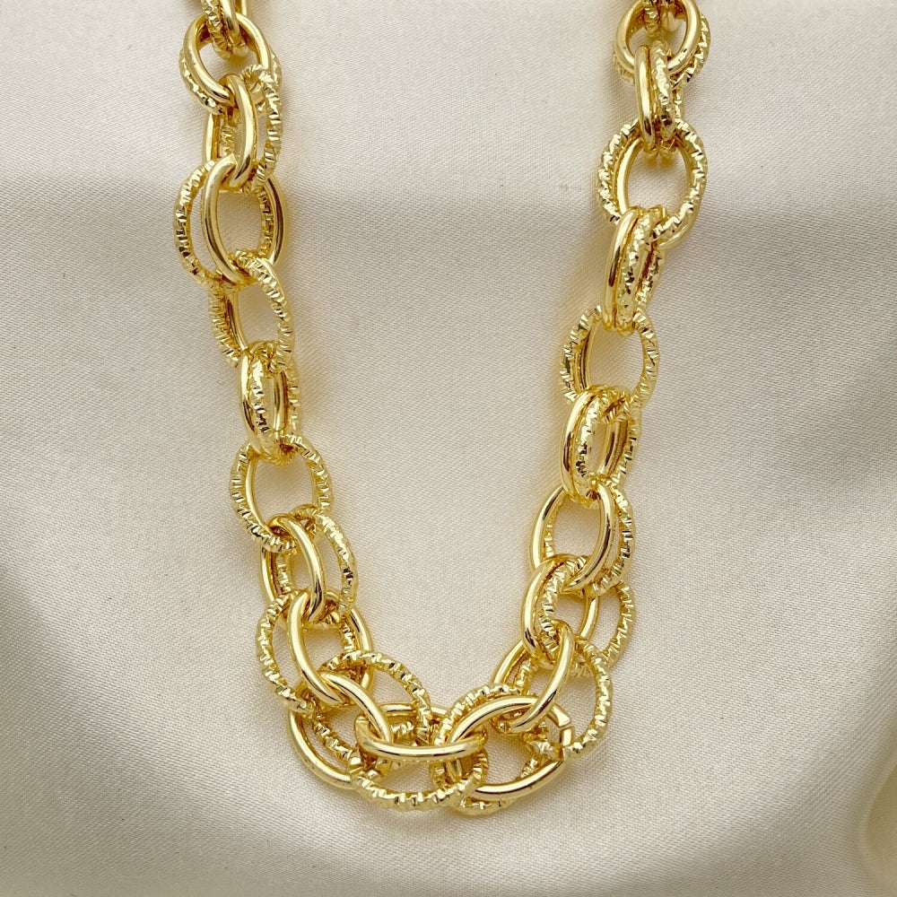 Oro Laminado Basic Necklace, Gold Filled Style Polished, Golden Finish