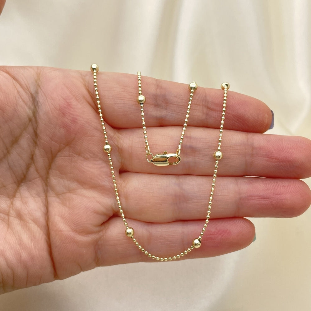 Oro Laminado Basic Necklace, Gold Filled Style Polished, Golden Finish