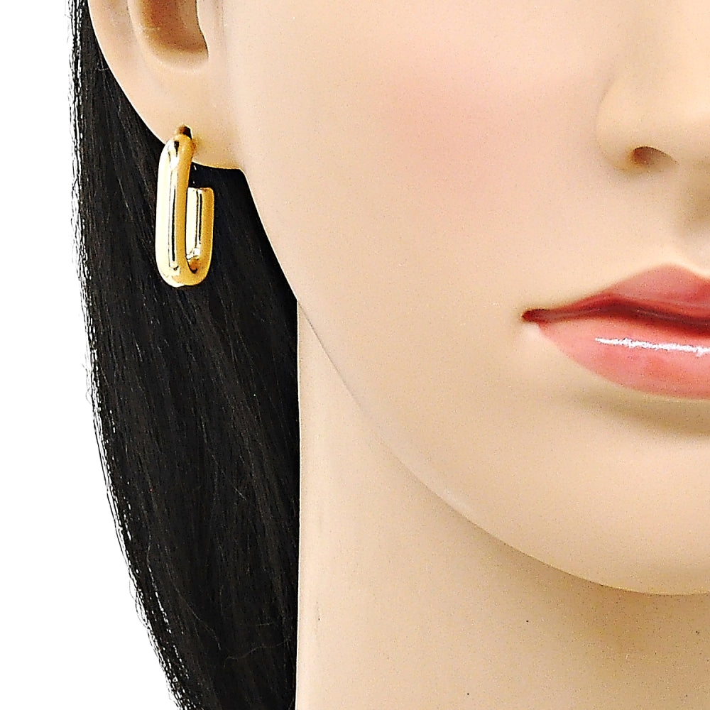 Oro Laminado Small Hoop, Gold Filled Style Polished, Golden Finish
