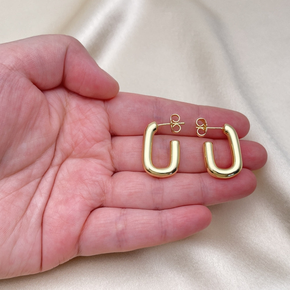Oro Laminado Small Hoop, Gold Filled Style Polished, Golden Finish