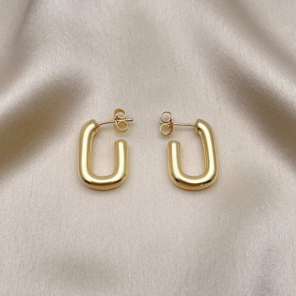 Oro Laminado Small Hoop, Gold Filled Style Polished, Golden Finish