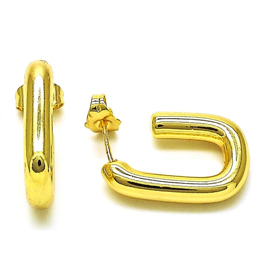 Oro Laminado Small Hoop, Gold Filled Style Polished, Golden Finish