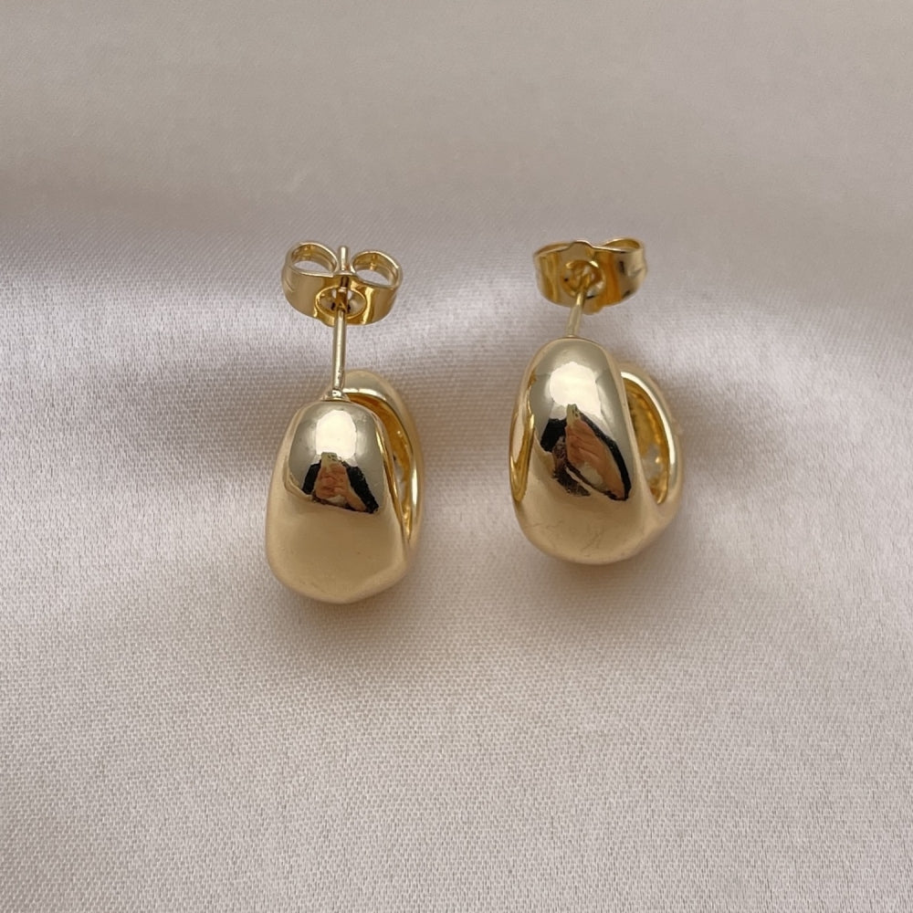 Oro Laminado Small Hoop, Gold Filled Style Polished, Golden Finish