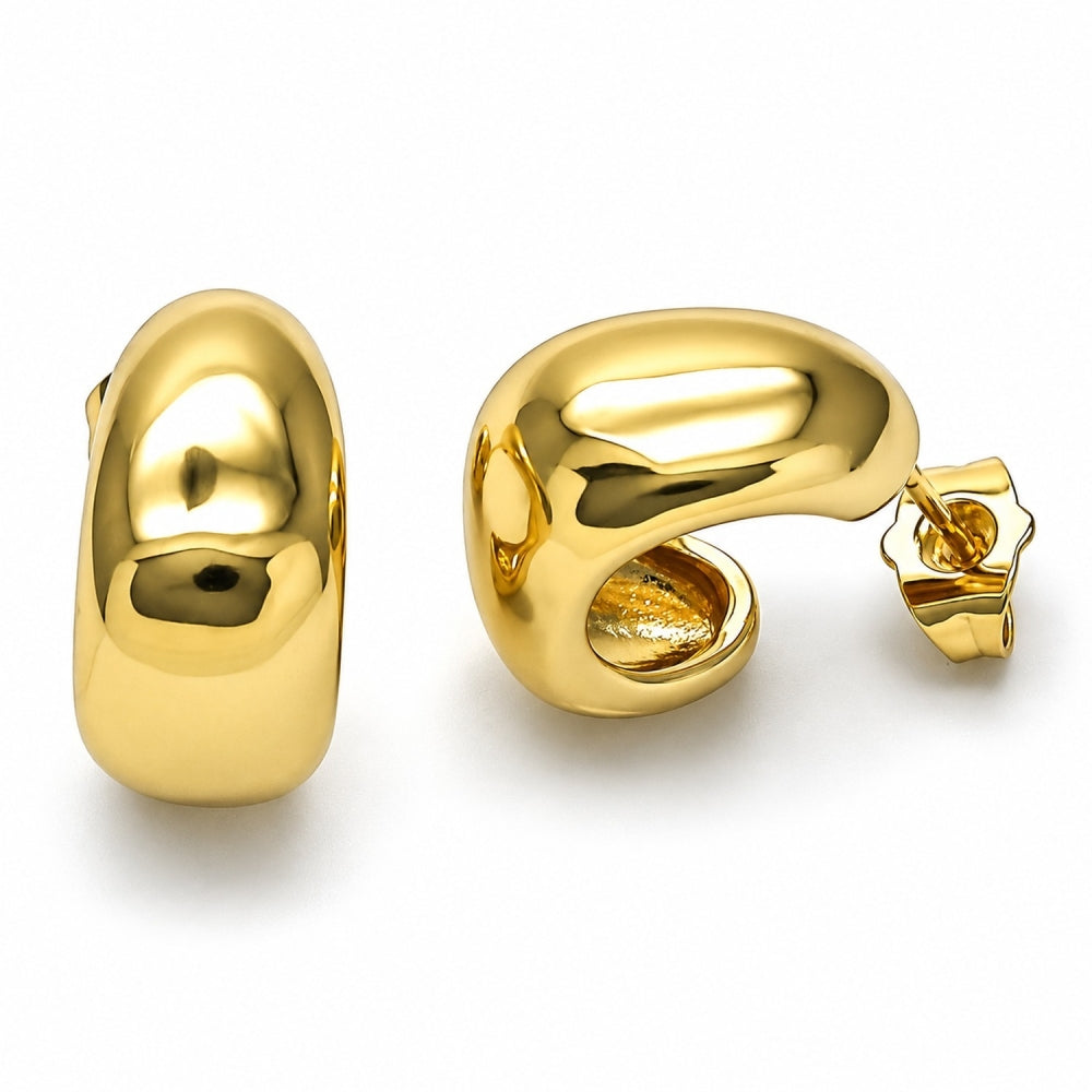 Oro Laminado Small Hoop, Gold Filled Style Polished, Golden Finish