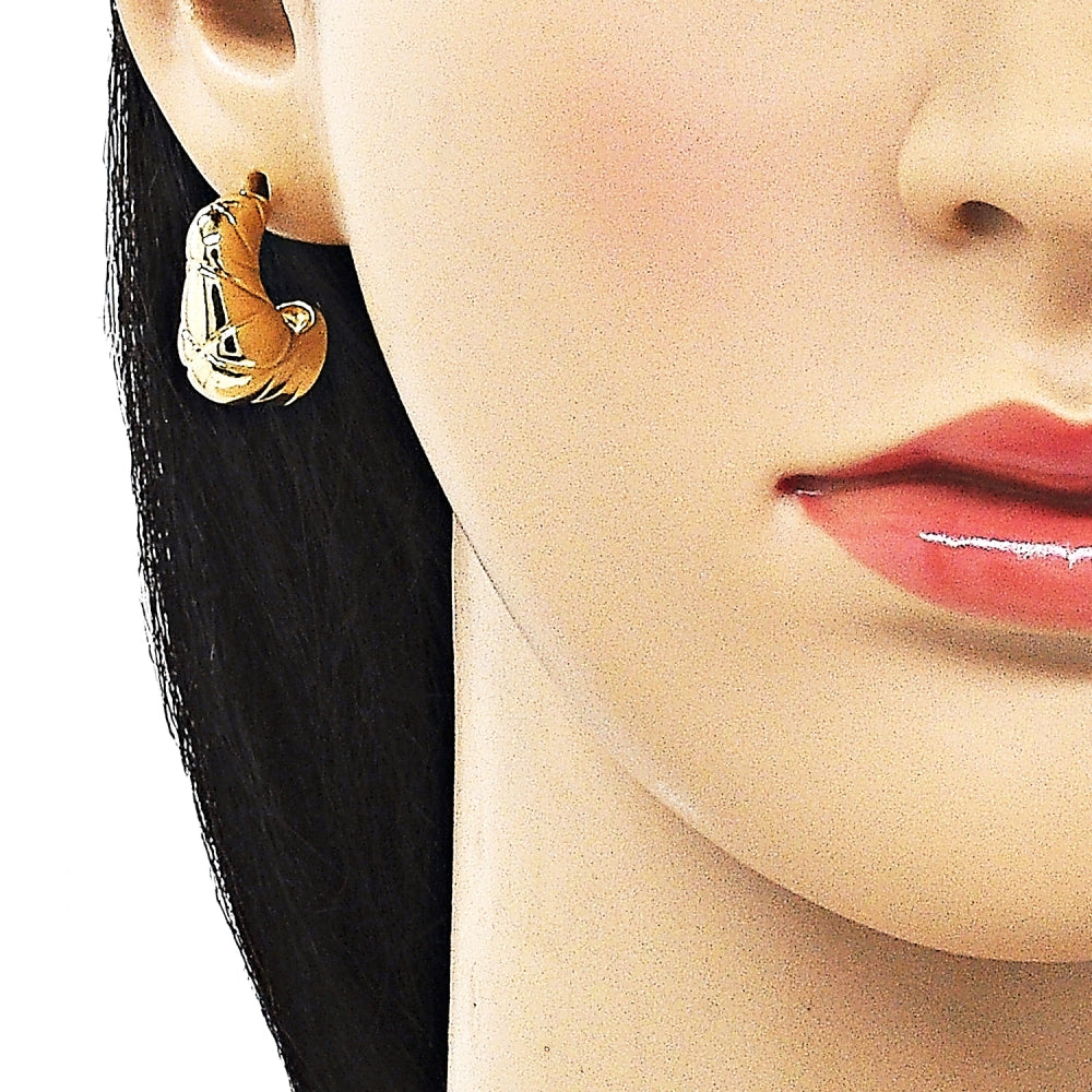 Oro Laminado Small Hoop, Gold Filled Style Polished, Golden Finish