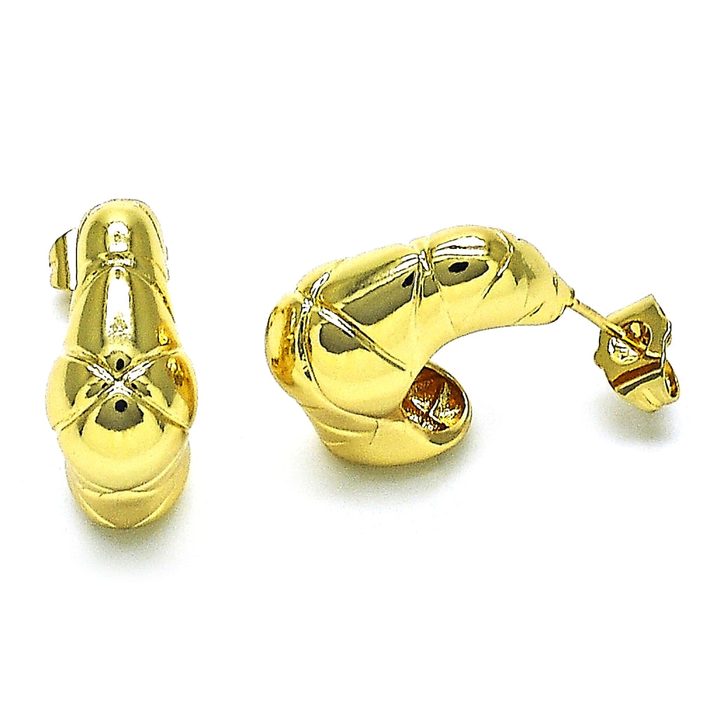 Oro Laminado Small Hoop, Gold Filled Style Polished, Golden Finish