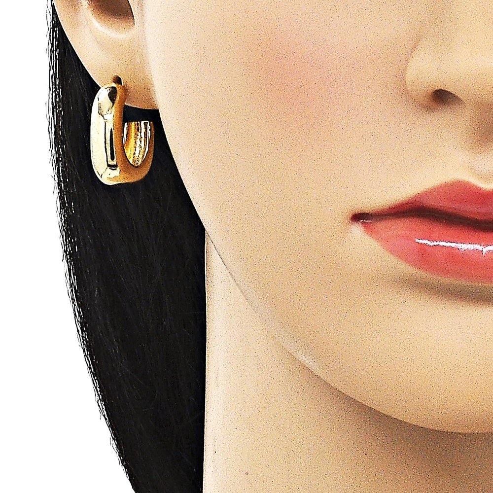 Oro Laminado Small Hoop, Gold Filled Style Polished, Golden Finish