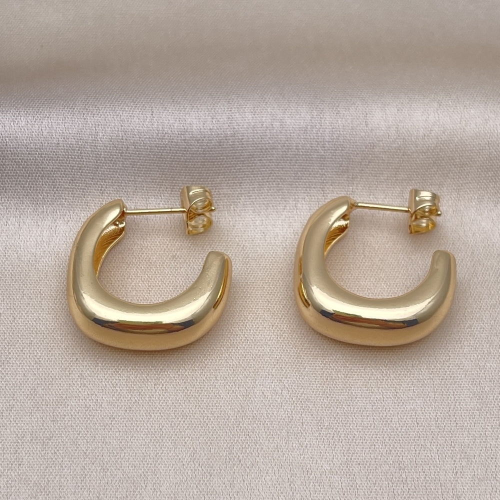 Oro Laminado Small Hoop, Gold Filled Style Polished, Golden Finish