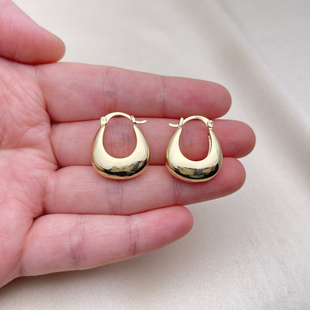 Oro Laminado Small Hoop, Gold Filled Style Polished, Golden Finish