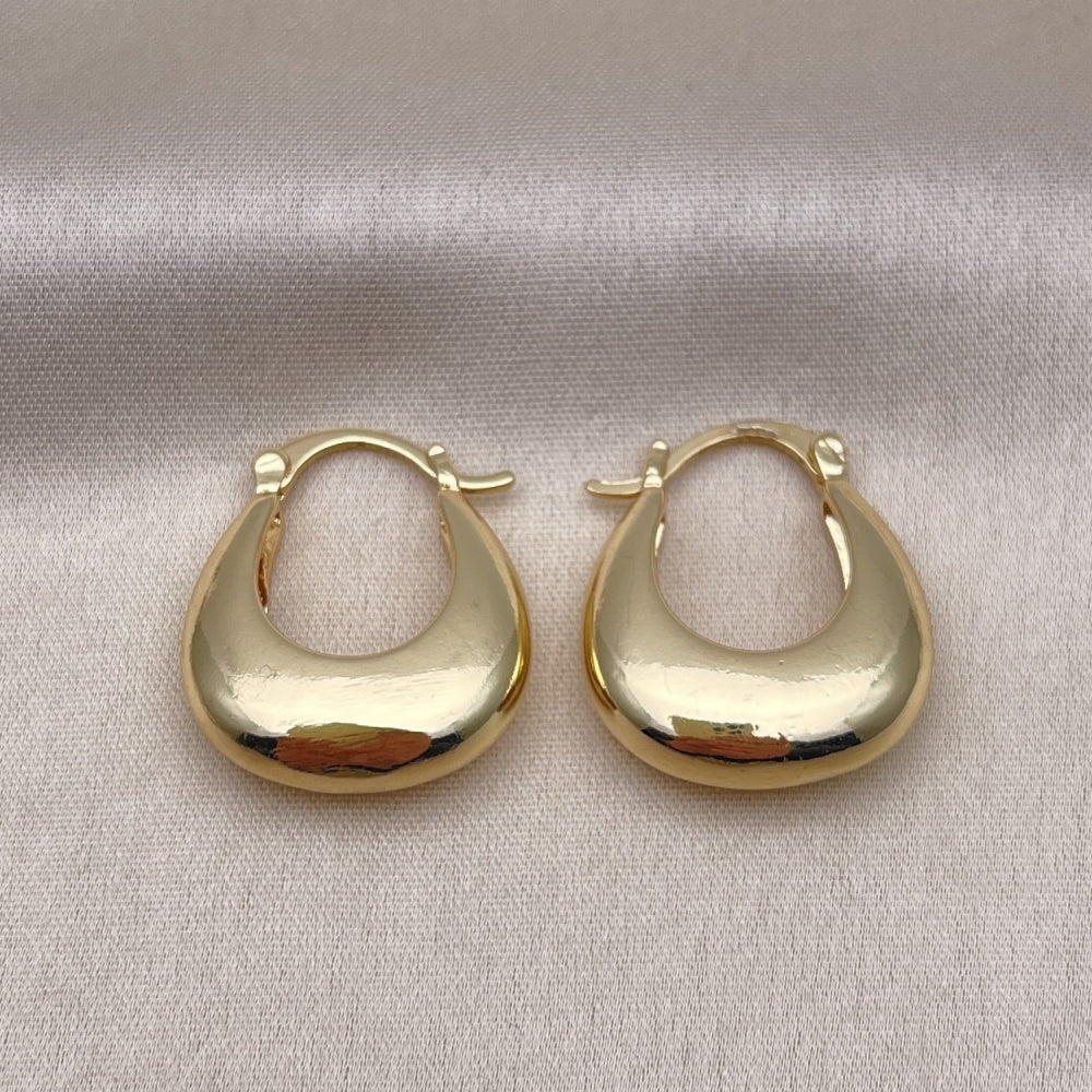 Oro Laminado Small Hoop, Gold Filled Style Polished, Golden Finish