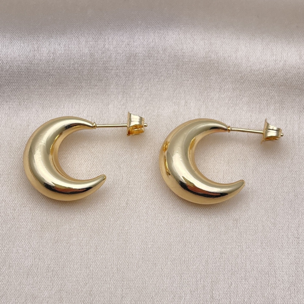 Oro Laminado Small Hoop, Gold Filled Style Hollow Design, Polished, Golden Finish