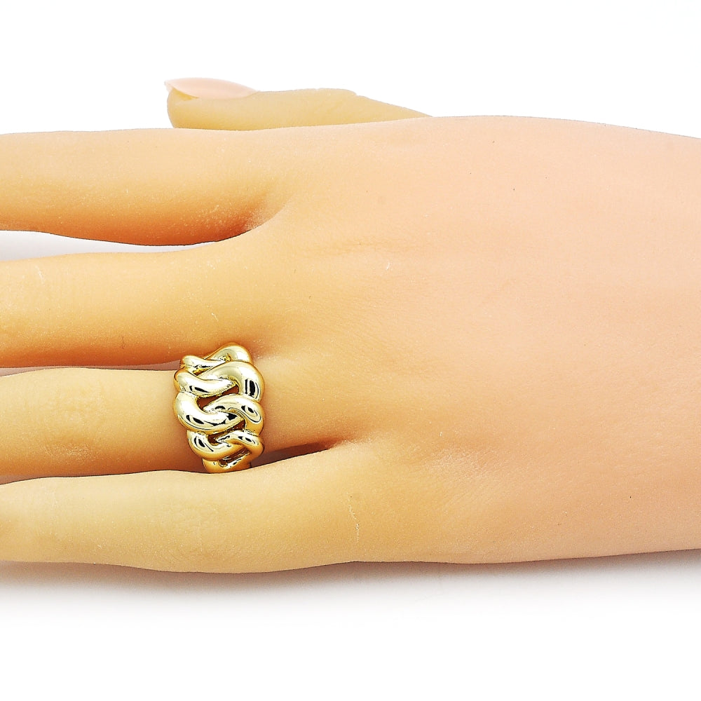 Oro Laminado Elegant Ring, Gold Filled Style Polished, Golden Finish