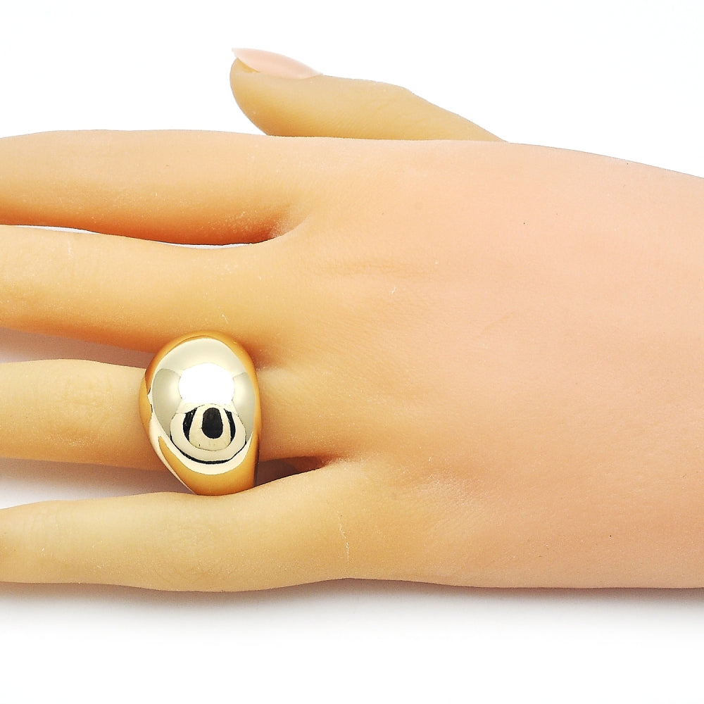 Oro Laminado Elegant Ring, Gold Filled Style Ball Design, Polished, Golden Finish