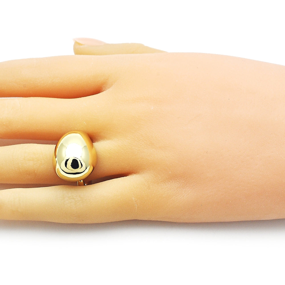 Oro Laminado Elegant Ring, Gold Filled Style Teardrop Design, Polished, Golden Finish
