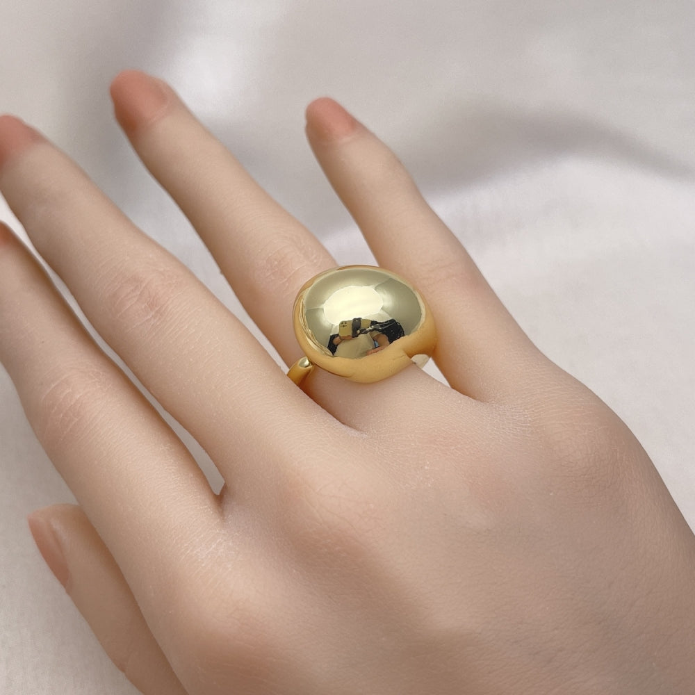 Oro Laminado Elegant Ring, Gold Filled Style Teardrop Design, Polished, Golden Finish