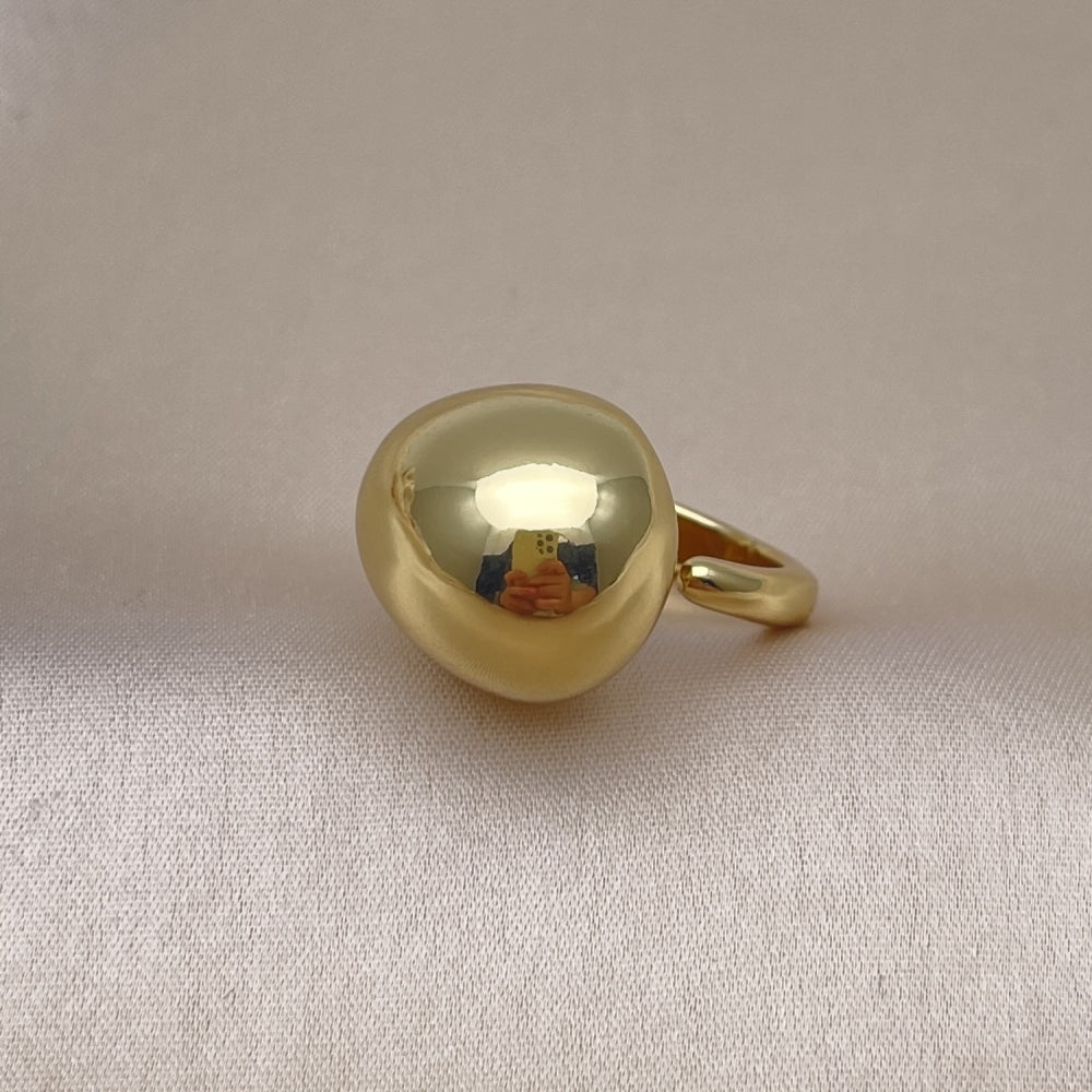 Oro Laminado Elegant Ring, Gold Filled Style Teardrop Design, Polished, Golden Finish