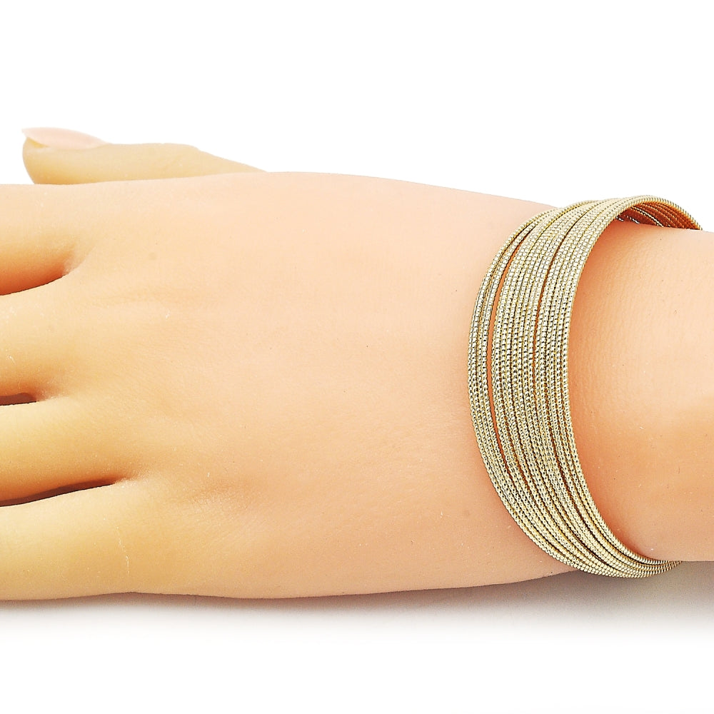 Oro Laminado Individual Bangle, Gold Filled Style Polished, Golden Finish