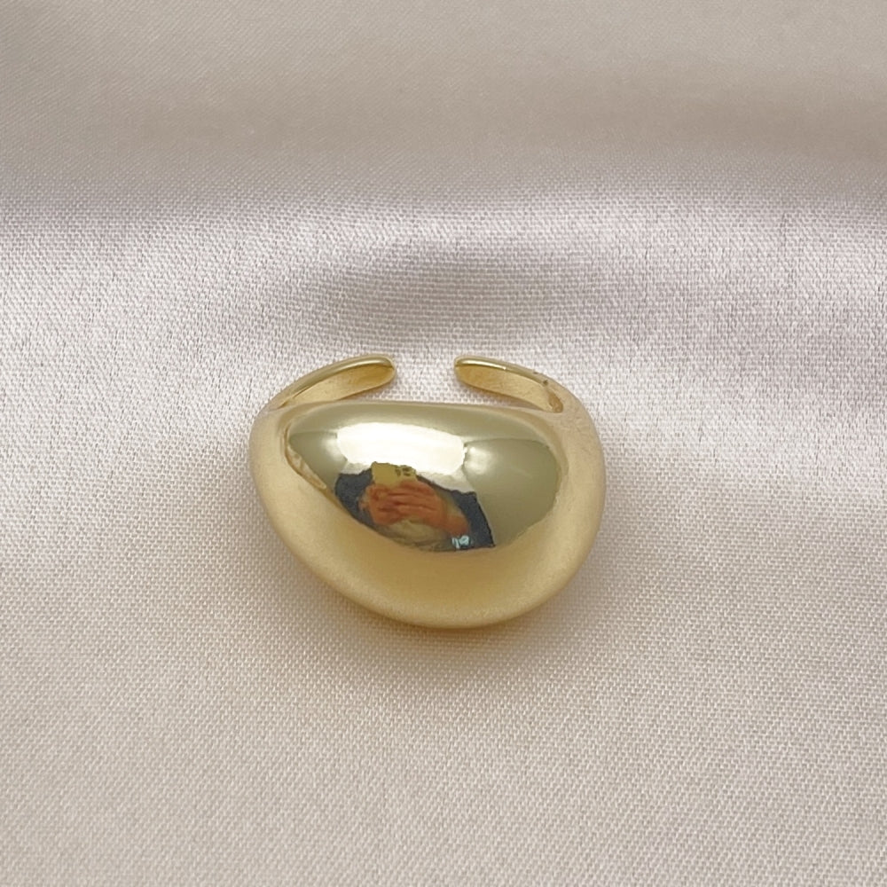 Oro Laminado Elegant Ring, Gold Filled Style Ball Design, Polished, Golden Finish
