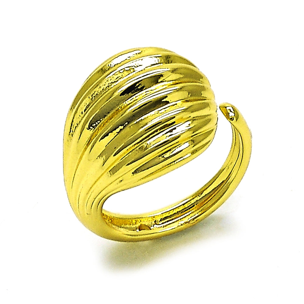 Oro Laminado Elegant Ring, Gold Filled Style Teardrop Design, Polished, Golden Finish