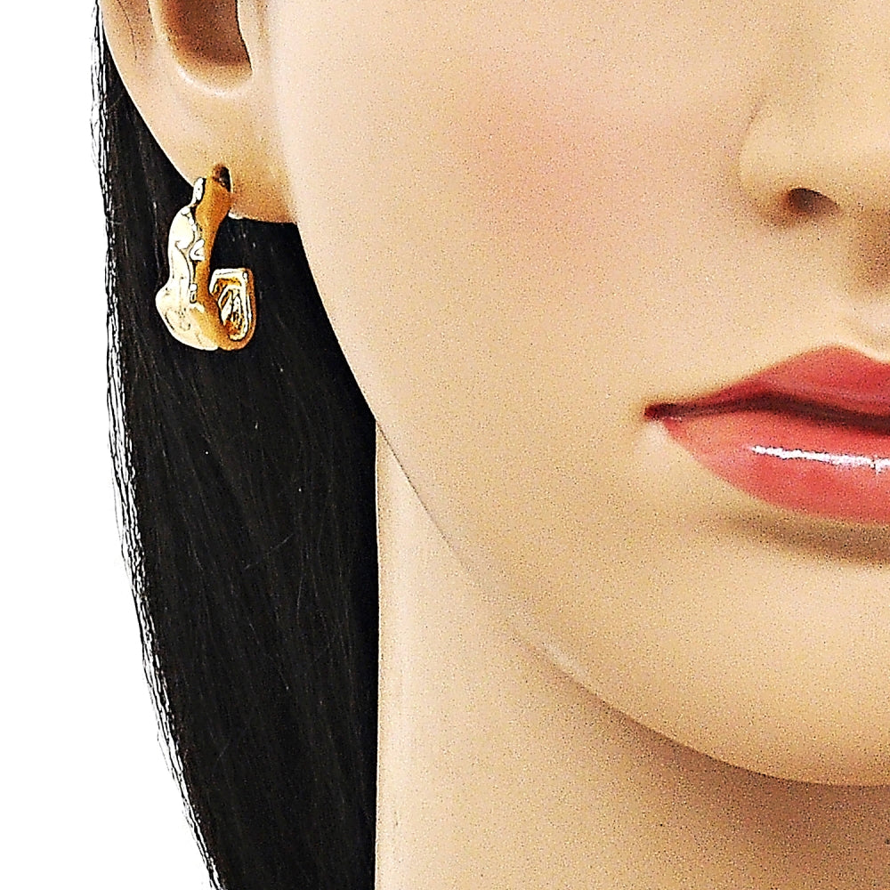 Oro Laminado Small Hoop, Gold Filled Style Polished, Golden Finish