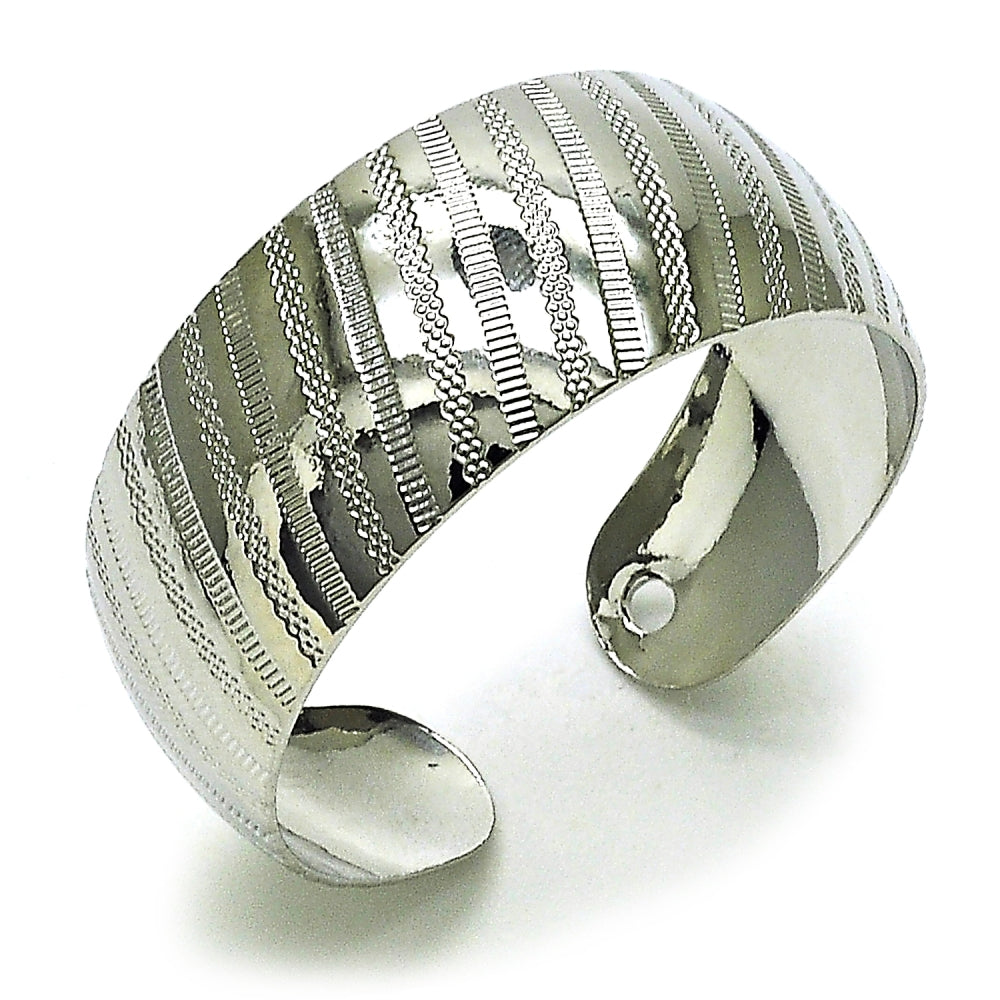 Rhodium Gold Filled Individual Bangle, Polished, Rhodium Finish