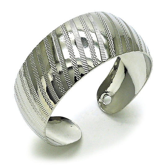 Rhodium Gold Filled Individual Bangle, Polished, Rhodium Finish