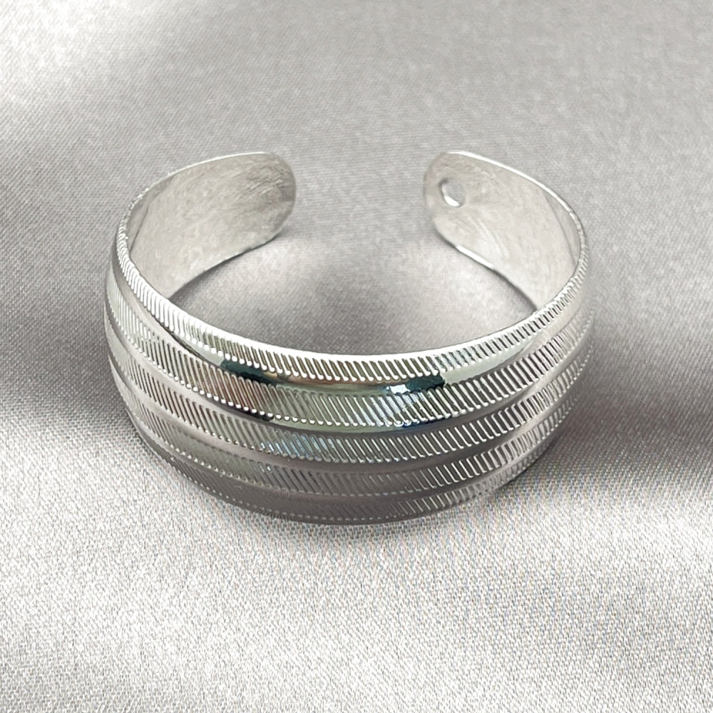 Rhodium Gold Filled Individual Bangle, Polished, Rhodium Finish