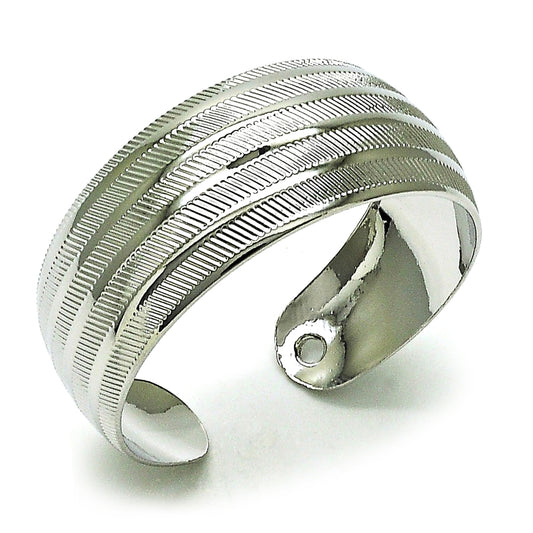 Rhodium Gold Filled Individual Bangle, Polished, Rhodium Finish