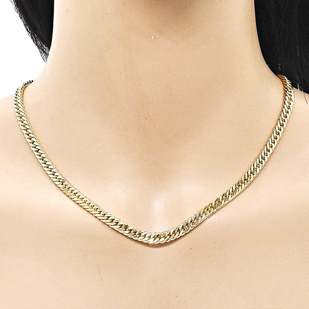 Oro Laminado Basic Necklace, Gold Filled Style Polished, Golden Finish