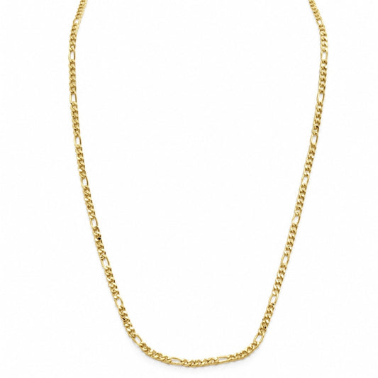 Oro Laminado Basic Necklace, Gold Filled Style Figaro Design, Polished, Golden Finish