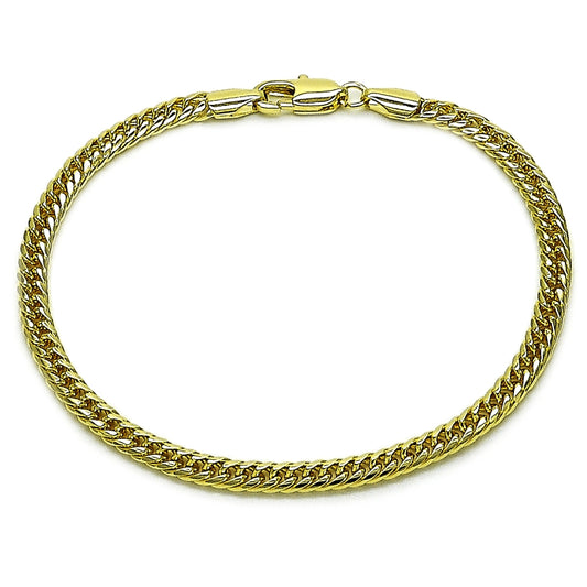 Oro Laminado Basic Bracelet, Gold Filled Style Polished, Golden Finish