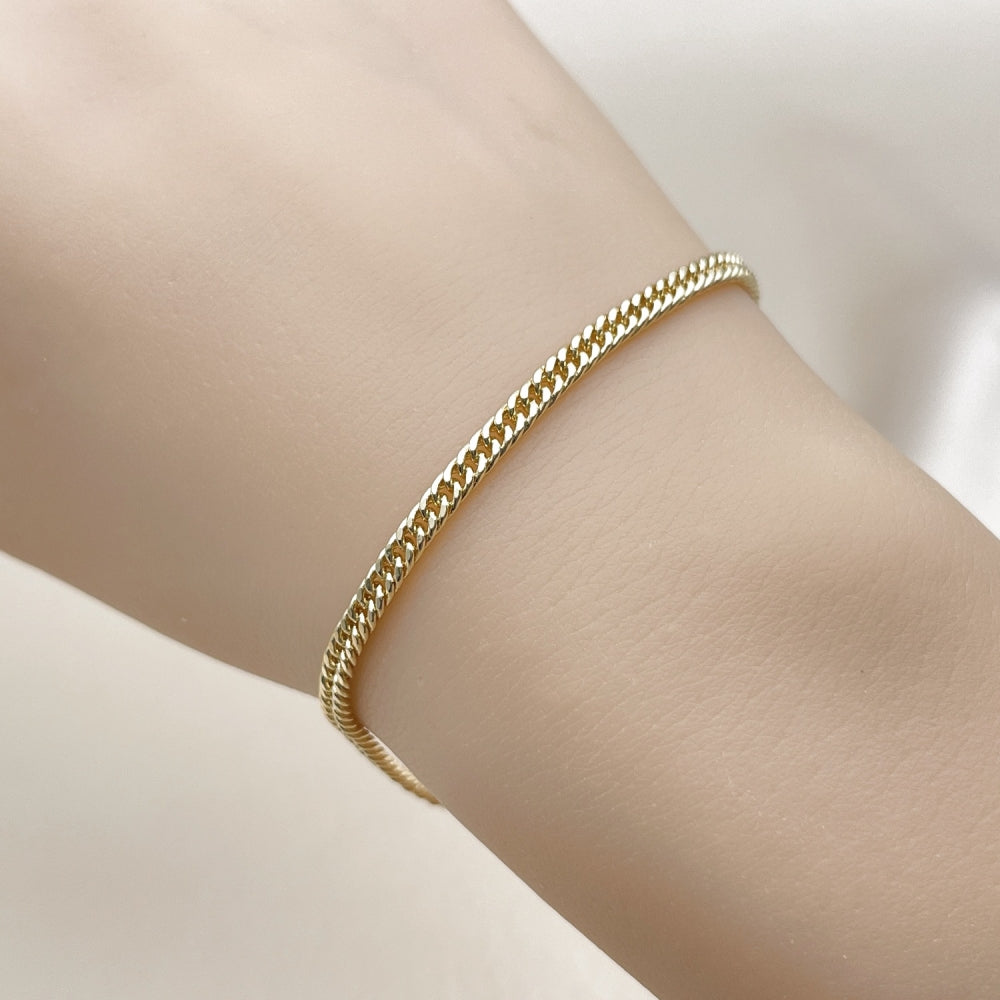 Oro Laminado Basic Bracelet, Gold Filled Style Polished, Golden Finish