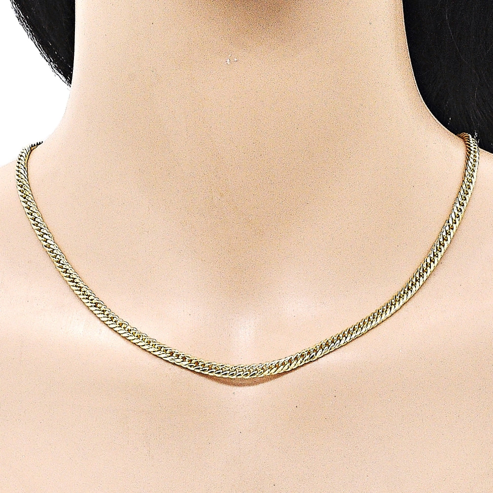 Oro Laminado Basic Necklace, Gold Filled Style Polished, Golden Finish