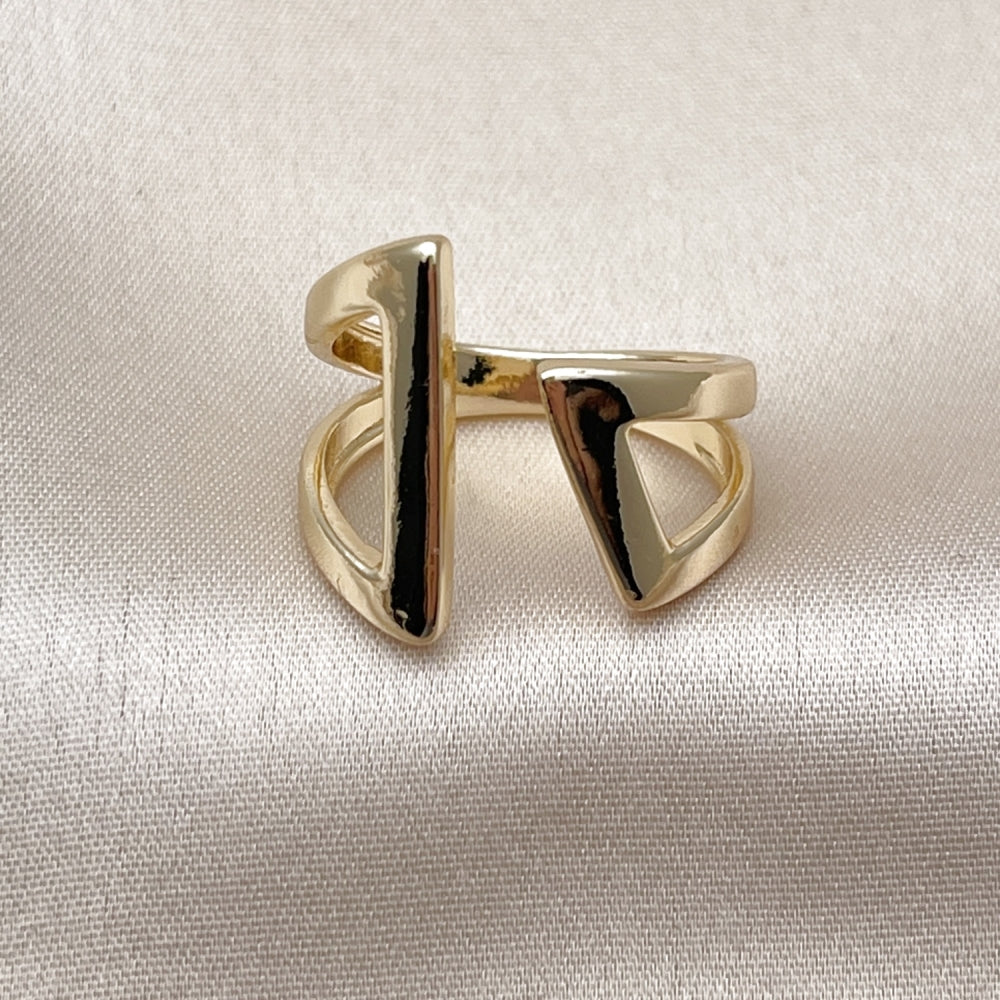 Oro Laminado Elegant Ring, Gold Filled Style Polished, Golden Finish