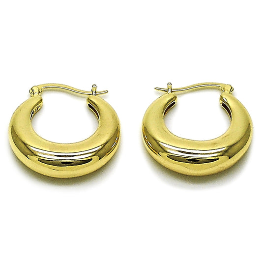 Oro Laminado Small Hoop, Gold Filled Style Polished, Golden Finish