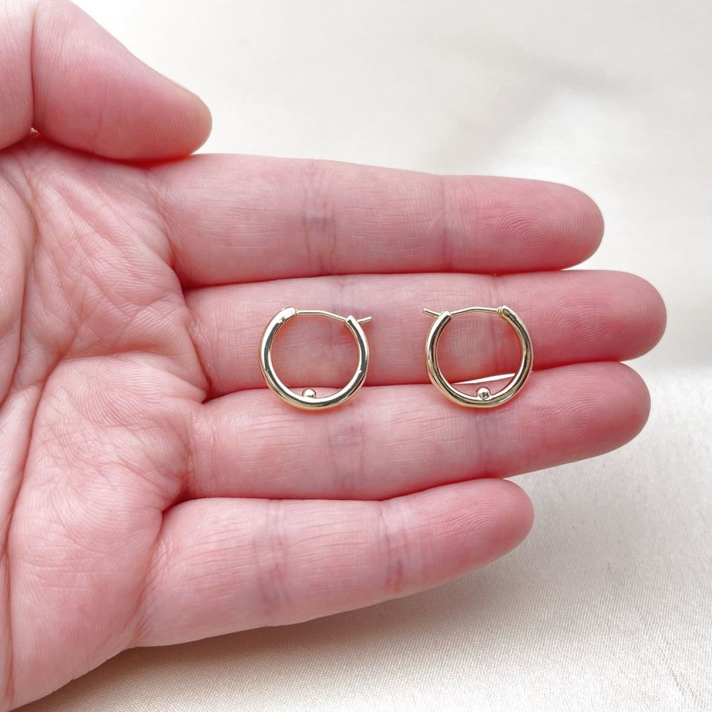 Oro Laminado Small Hoop, Gold Filled Style Polished, Golden Finish