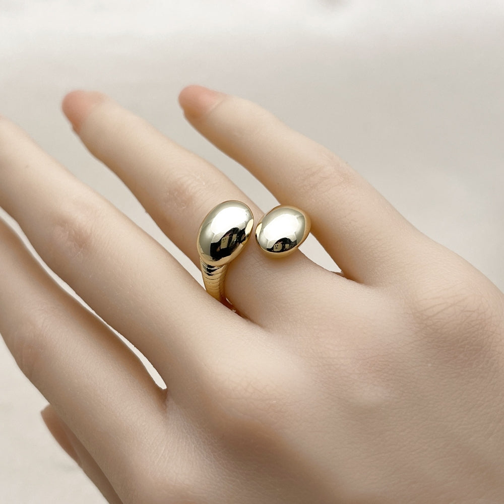 Oro Laminado Elegant Ring, Gold Filled Style Polished, Golden Finish