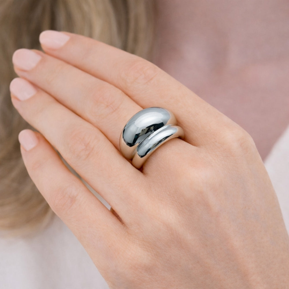 Rhodium Gold Filled Elegant Ring, Polished, Rhodium Finish