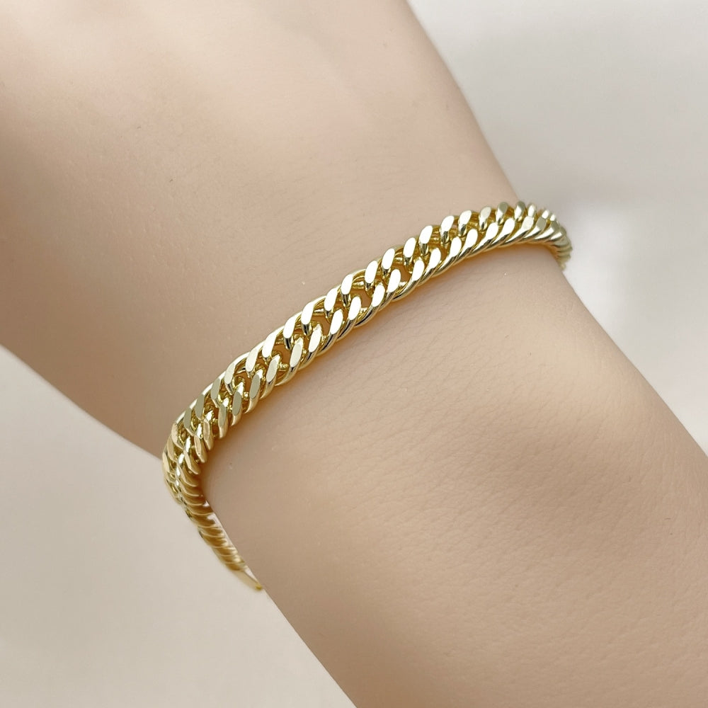 Oro Laminado Basic Bracelet, Gold Filled Style Polished, Golden Finish