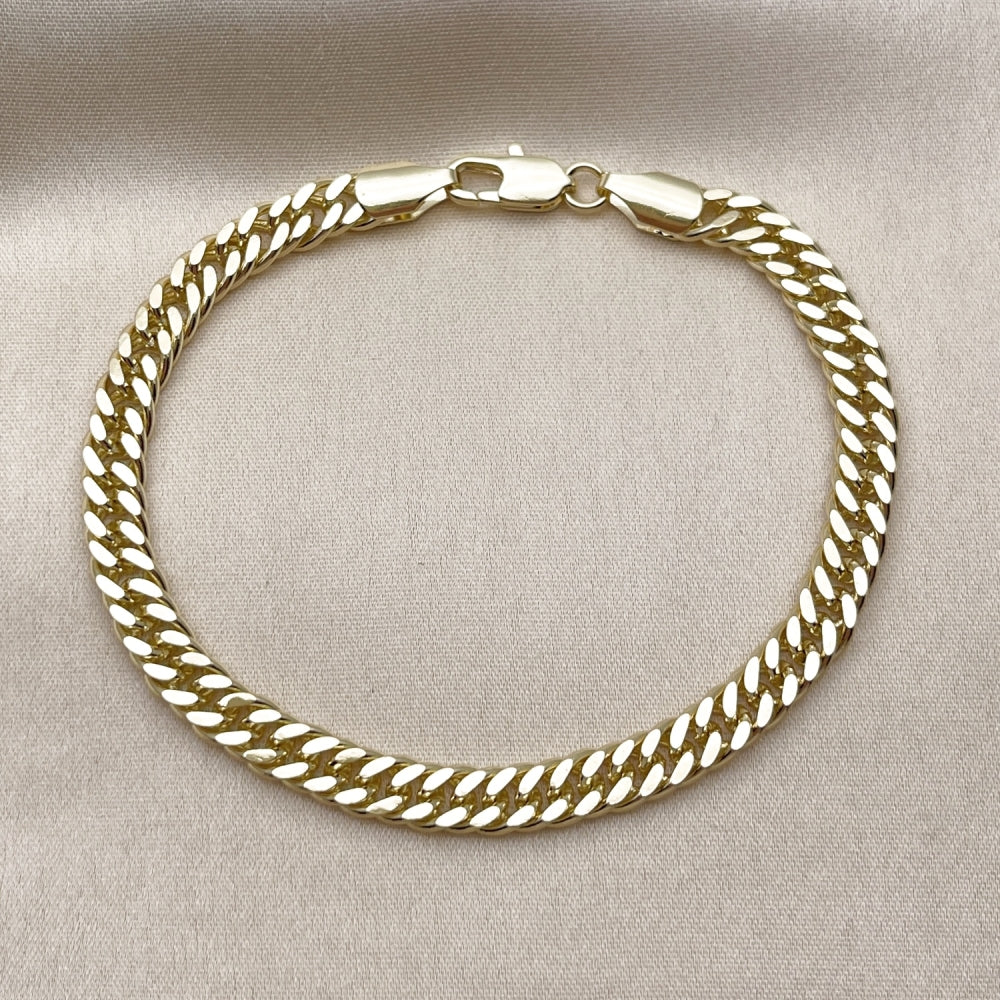 Oro Laminado Basic Bracelet, Gold Filled Style Polished, Golden Finish