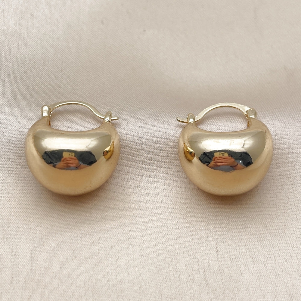 Oro Laminado Small Hoop, Gold Filled Style Polished, Golden Finish