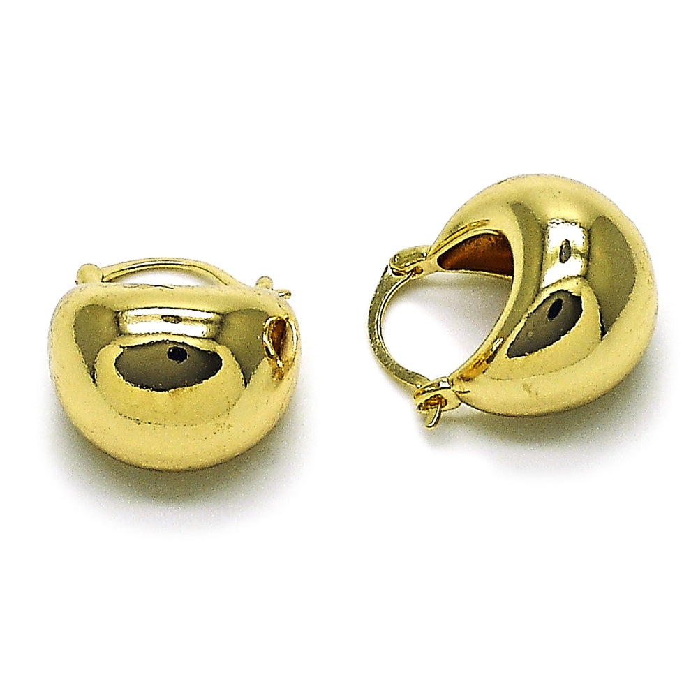 Oro Laminado Small Hoop, Gold Filled Style Polished, Golden Finish